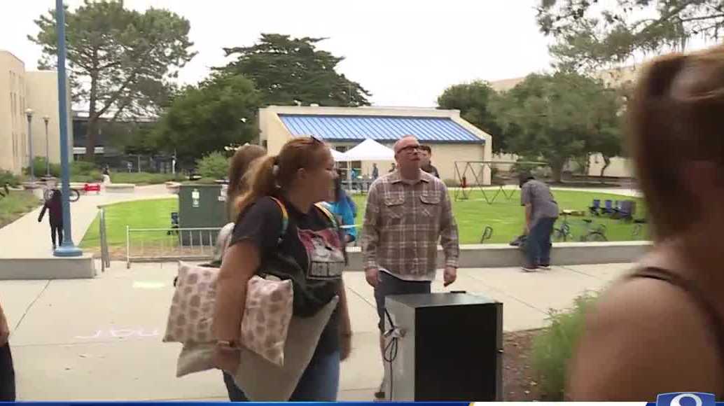 Movein day at CSU Monterey Bay, with by the president