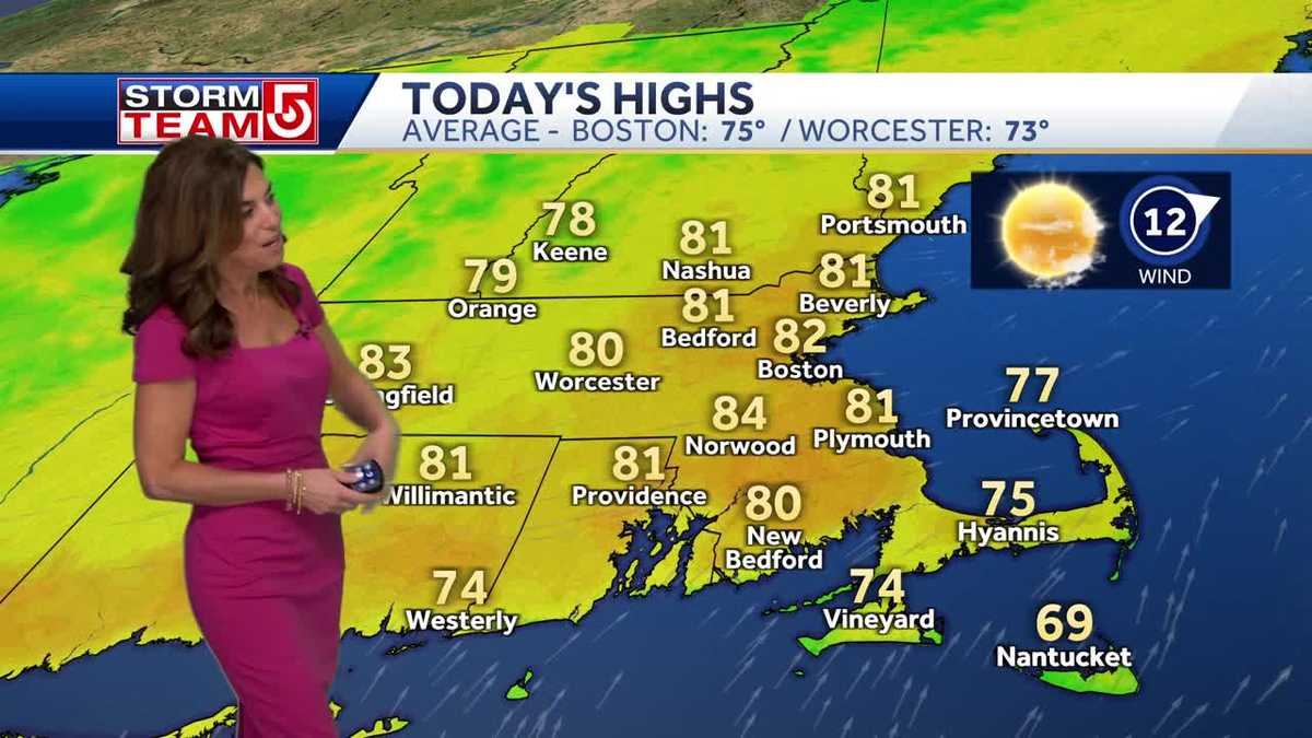 Video: Hazy, sunny day with temps in 80s