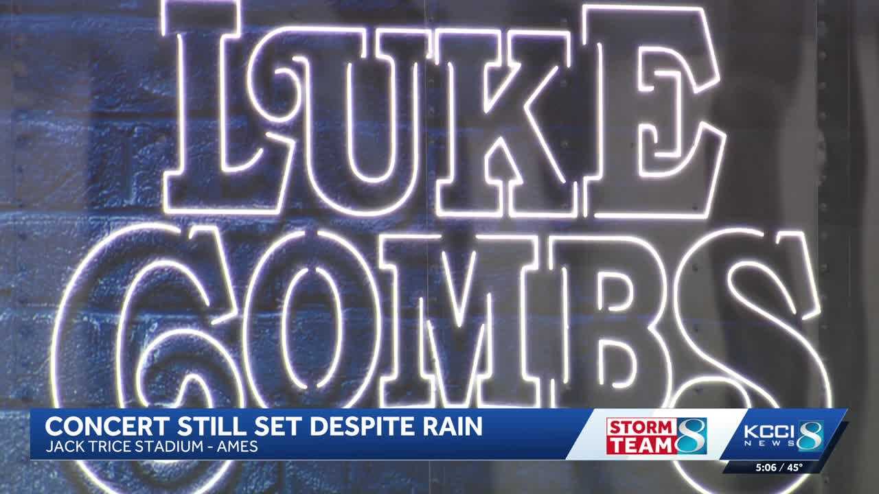 Iowa State, country fans prepare for rainy Luke Combs concert
