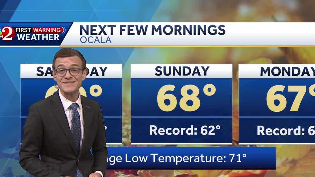 Cooler temps this morning in Central Florida
