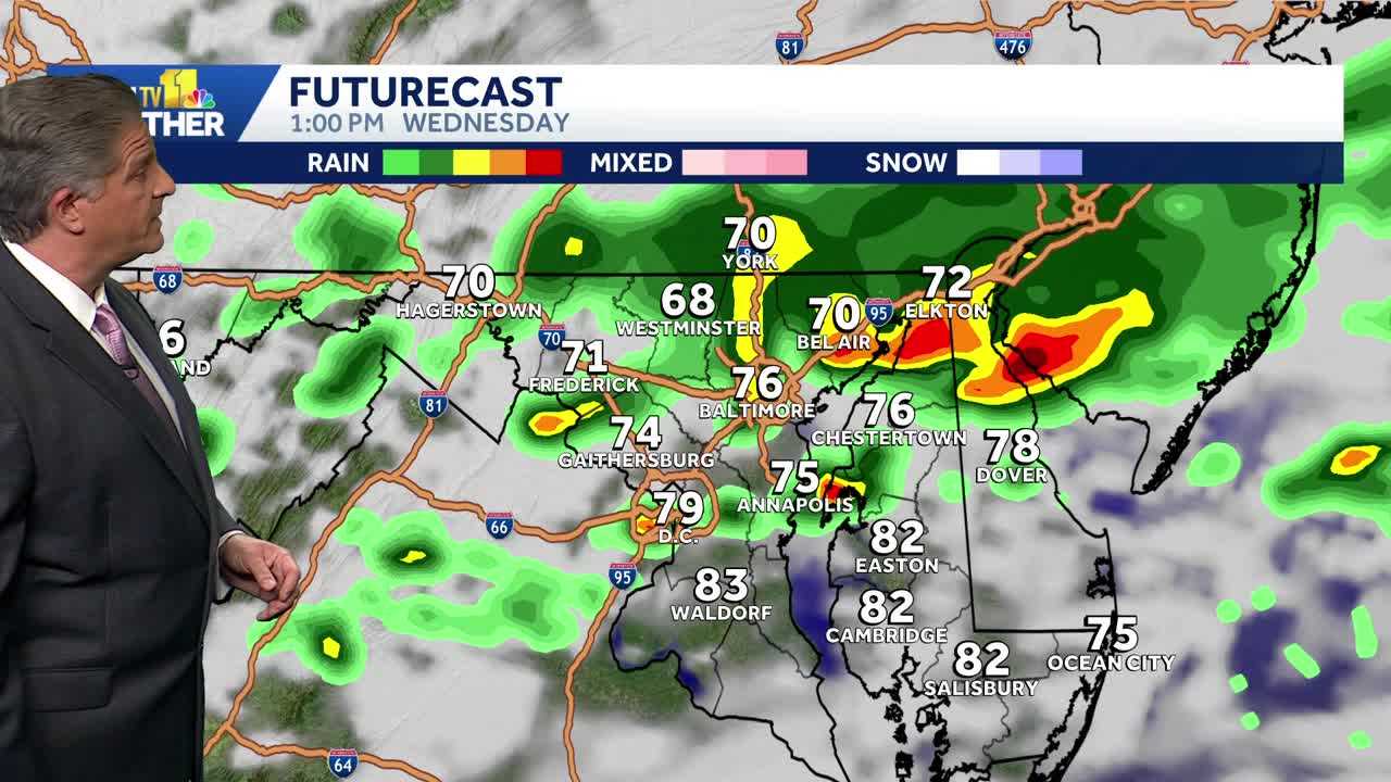 Rain clears today, then nice weather later this week