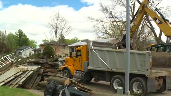 cleanup efforts continue in pleasant hill after tornado rips through town