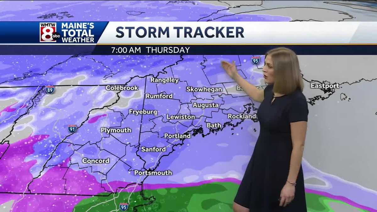 First of 2 storms ahead for Maine will impact Thursday AM commute