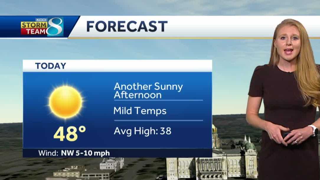 Mild afternoon ahead with temps in the upper 40s