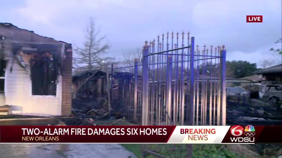 New Orleans Little Woods fire homes damaged