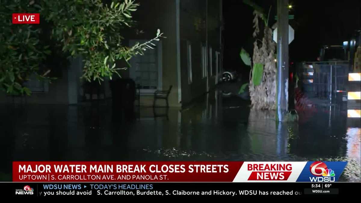 New Orleans water main break leaves 2 feet of water