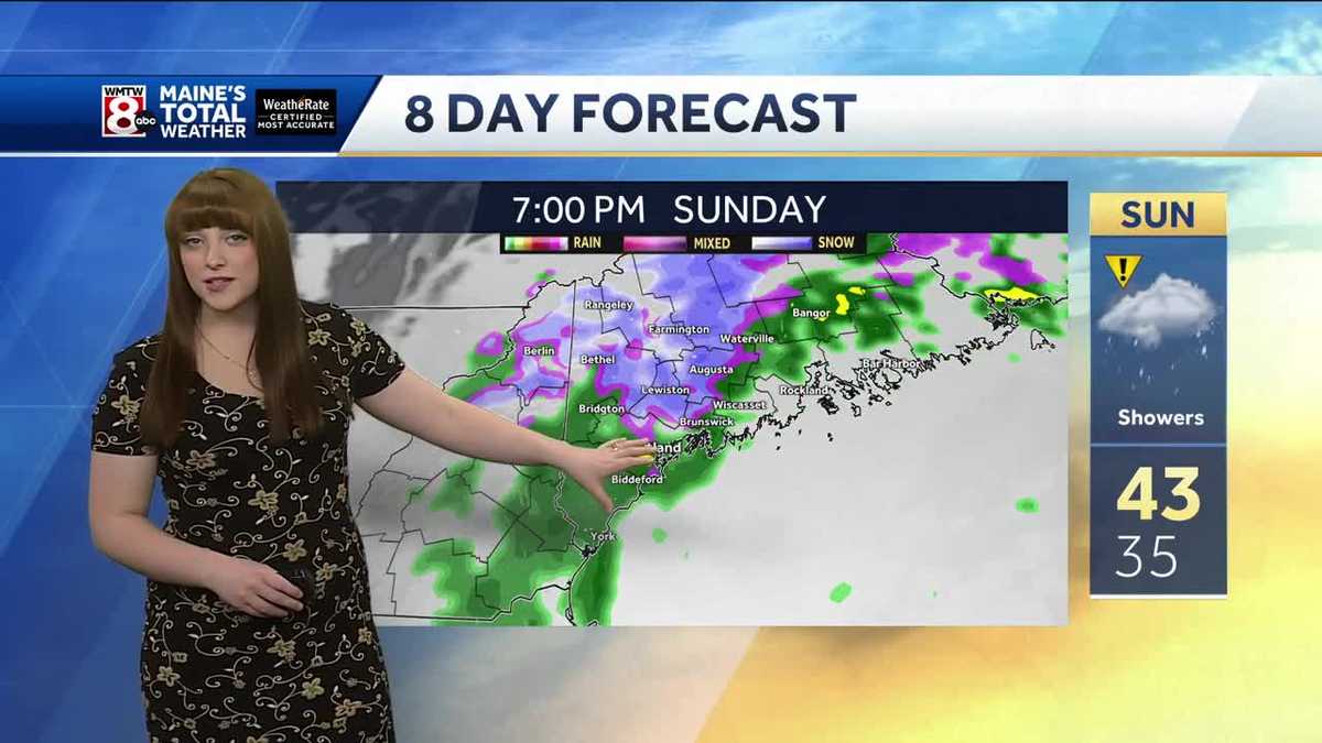 Showers overnight increase into Sunday