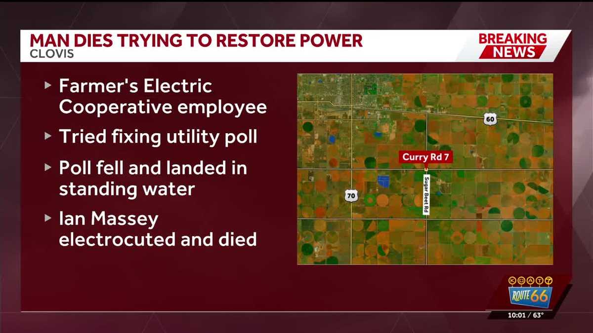 Clovis utility worker dies attempting to restore power amid storms