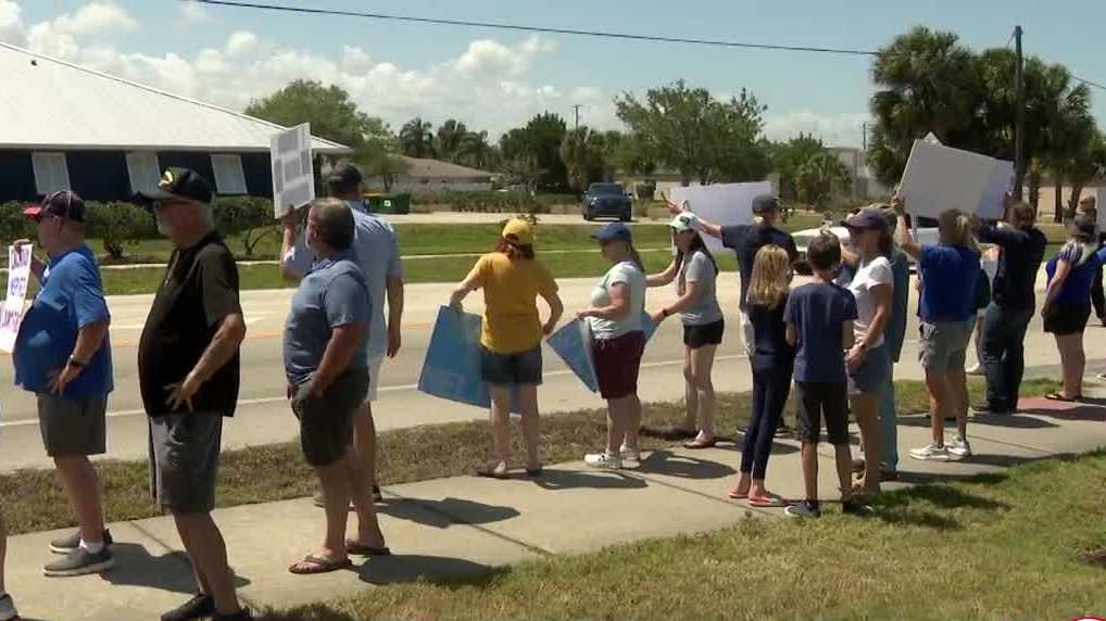 Brevard County residents protest teacher’s dismissal over name policy