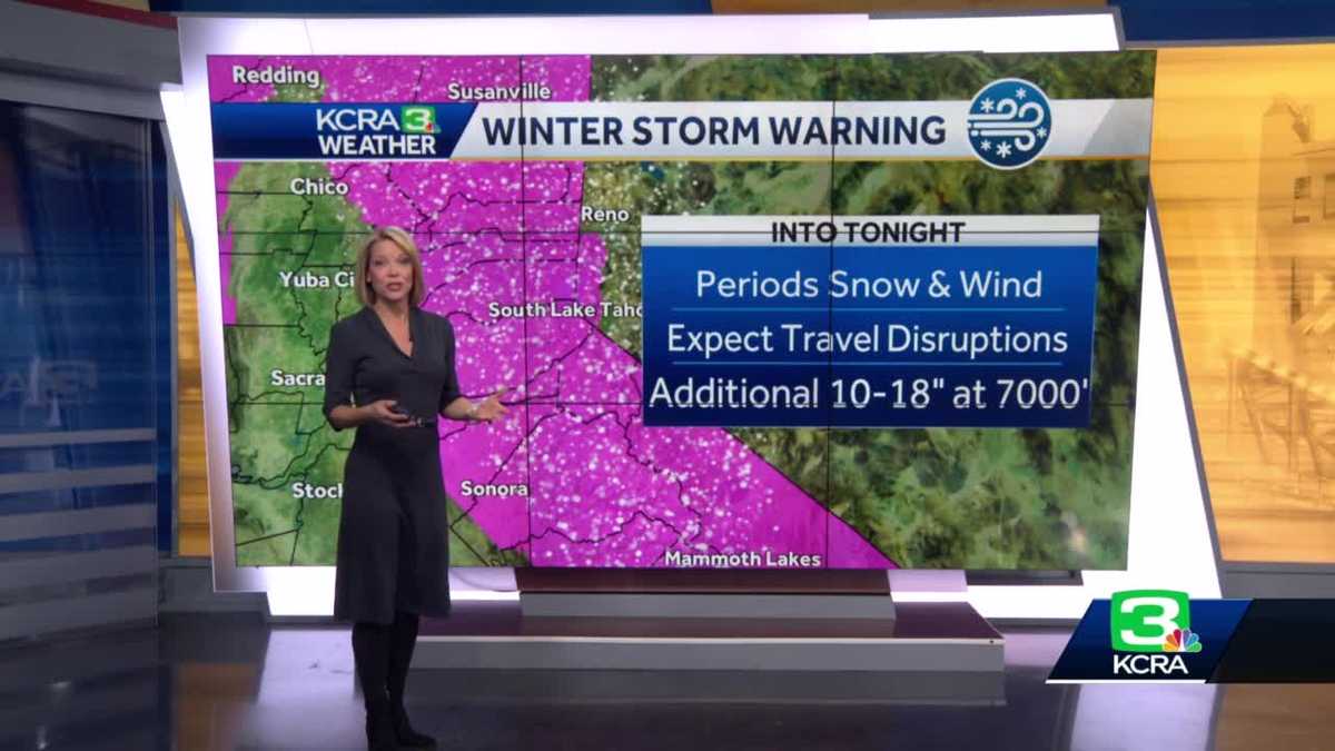 Periods of Sierra Snow, Showers Possible in Northern California