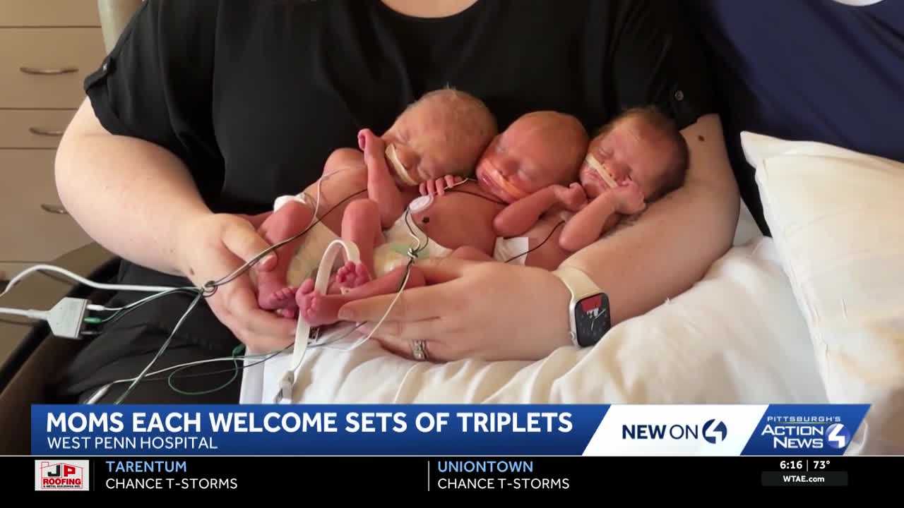Four mothers deliver triplets at a Pittsburgh hospital in rare baby boom