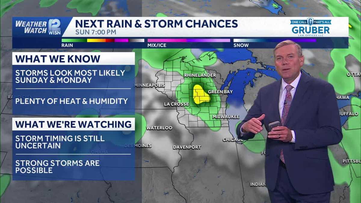 Storm chance returns this weekend in SE Wisconsin