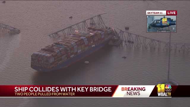 Baltimore bridge collapse: 2 rescued from wreckage so far - Vimarsana News