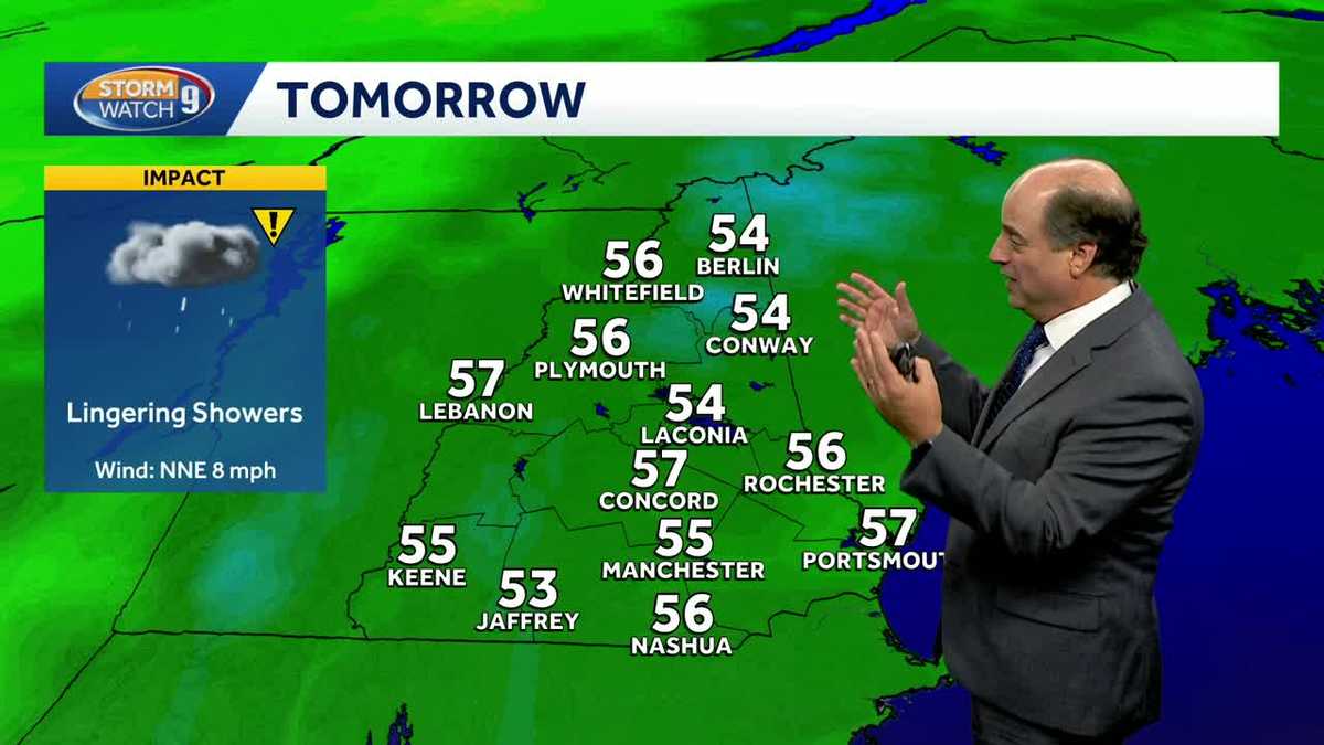 NH forecast: Rain continues into Monday - WMUR