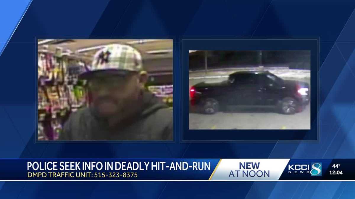 Des Moines police ask for help identifying man near hit-and-run scene