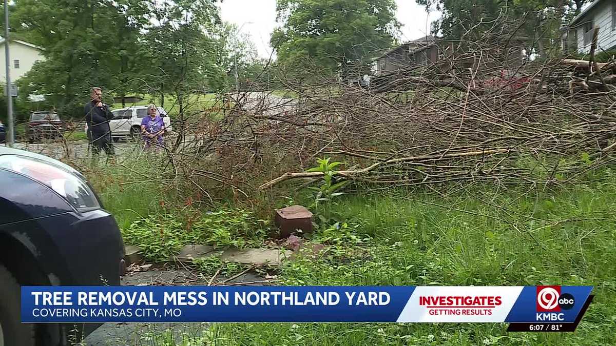 Northland homeowner calls for cleanup after tree trimming debris left behind
