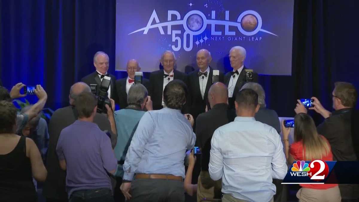 Apollo astronauts speak with space fans about historic mission