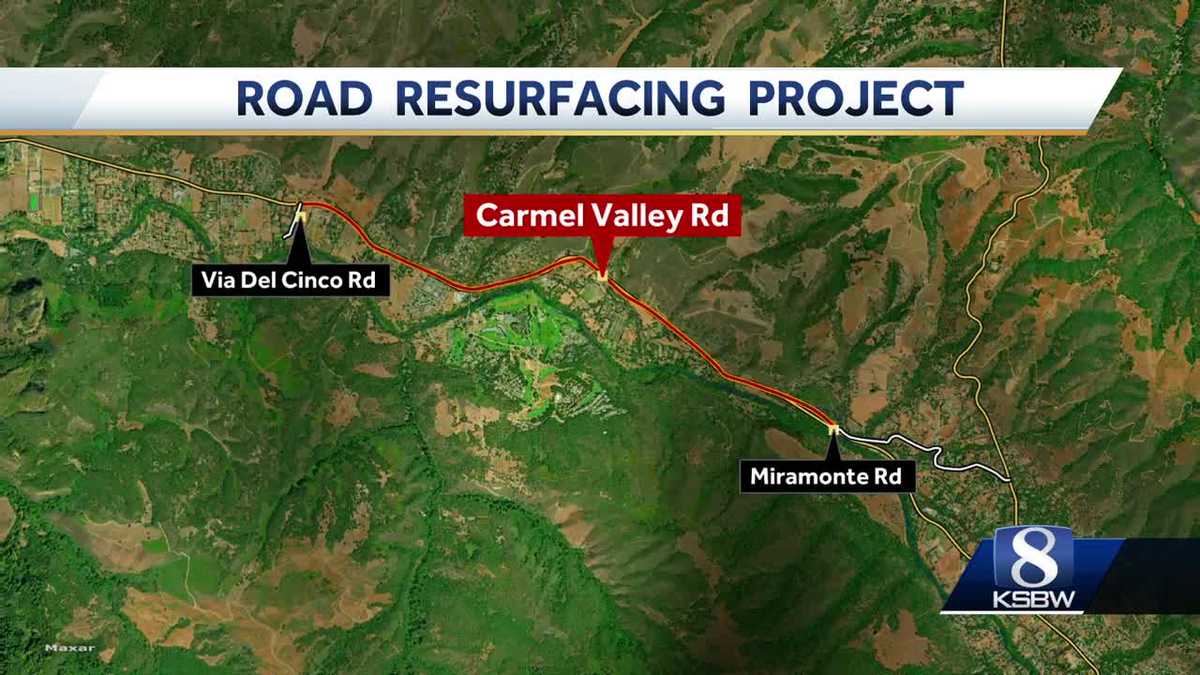 Road resurfacing project in Carmel Valley expected to last 2 months