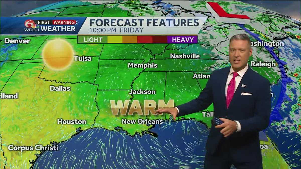 New Orleans forecast rain chances high temp low temp