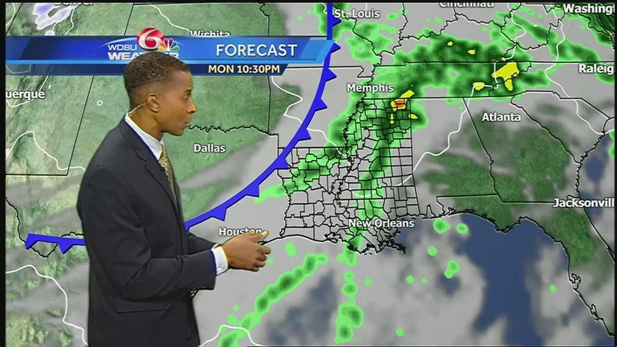 A cloudy, warm and humid Monday