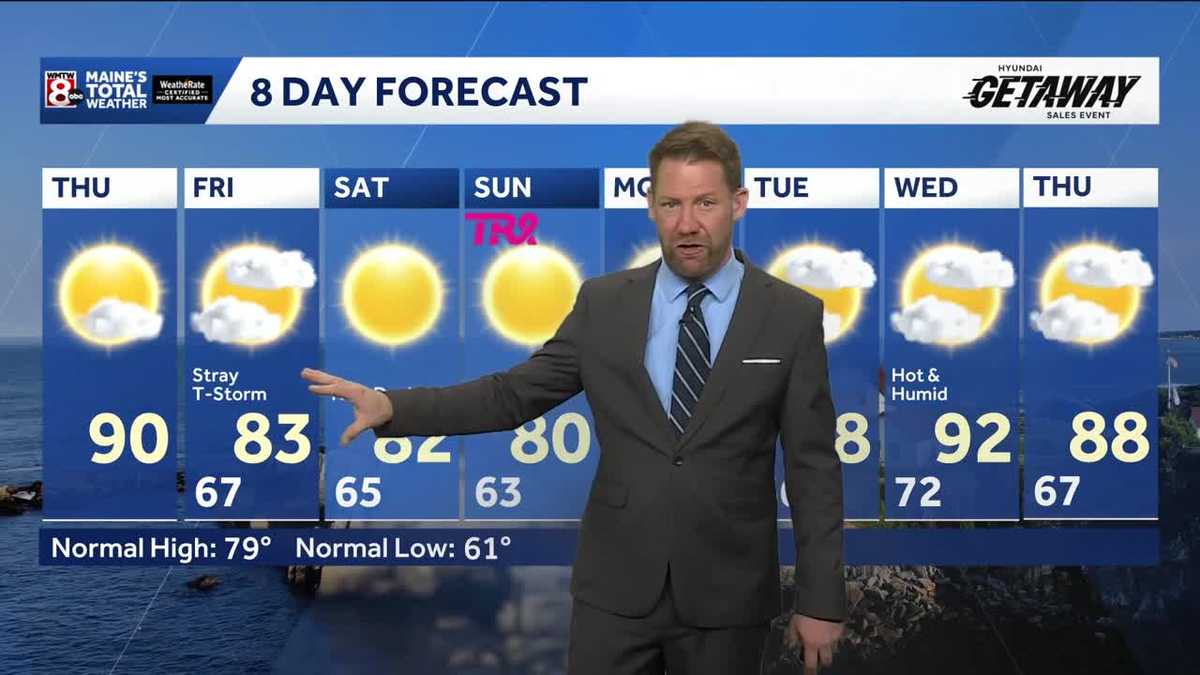 Getting hot with isolated thunderstorms
