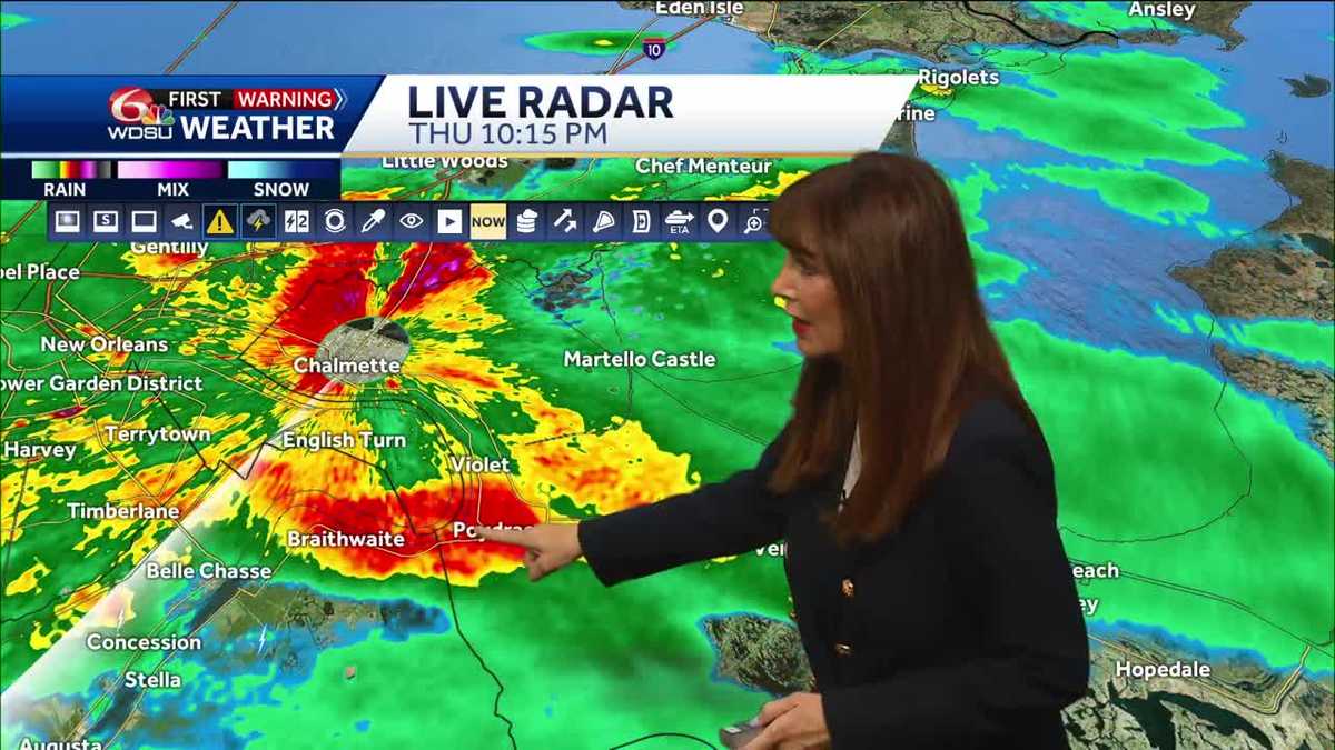 New Orleans weather forecast rain chances what time storms arrive