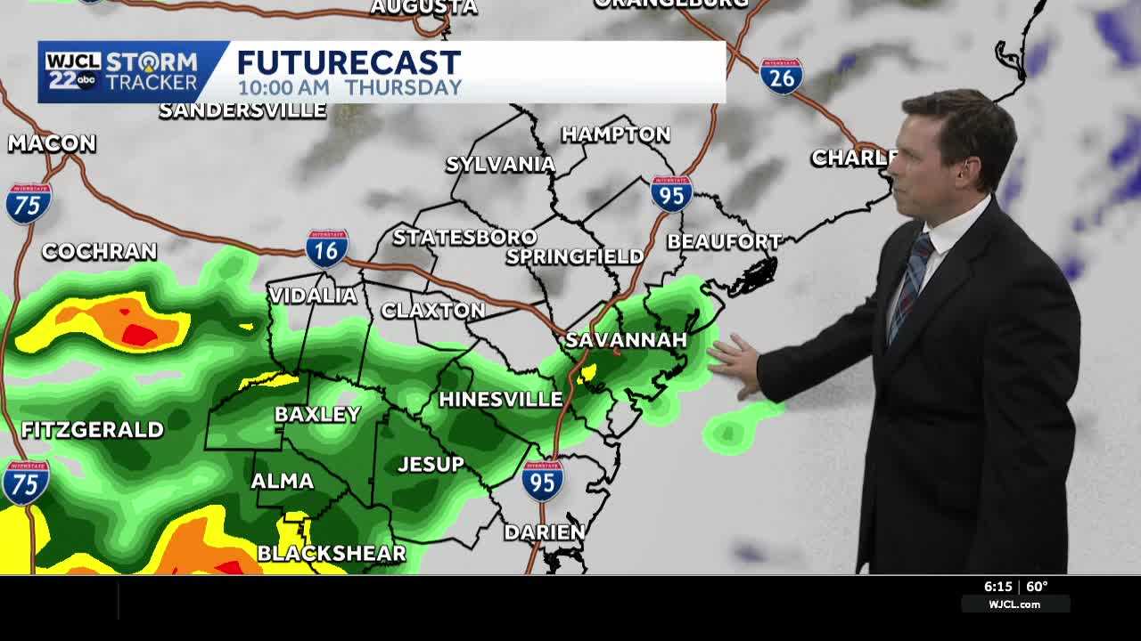 Dry today but showers by tomorrow for Southeast Georgia and Lowcountry