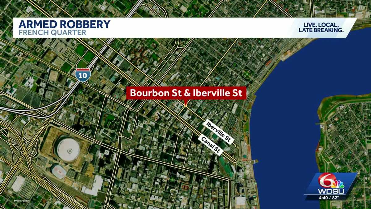 New Orleans police investigating an armed robbery in the French Quarter
