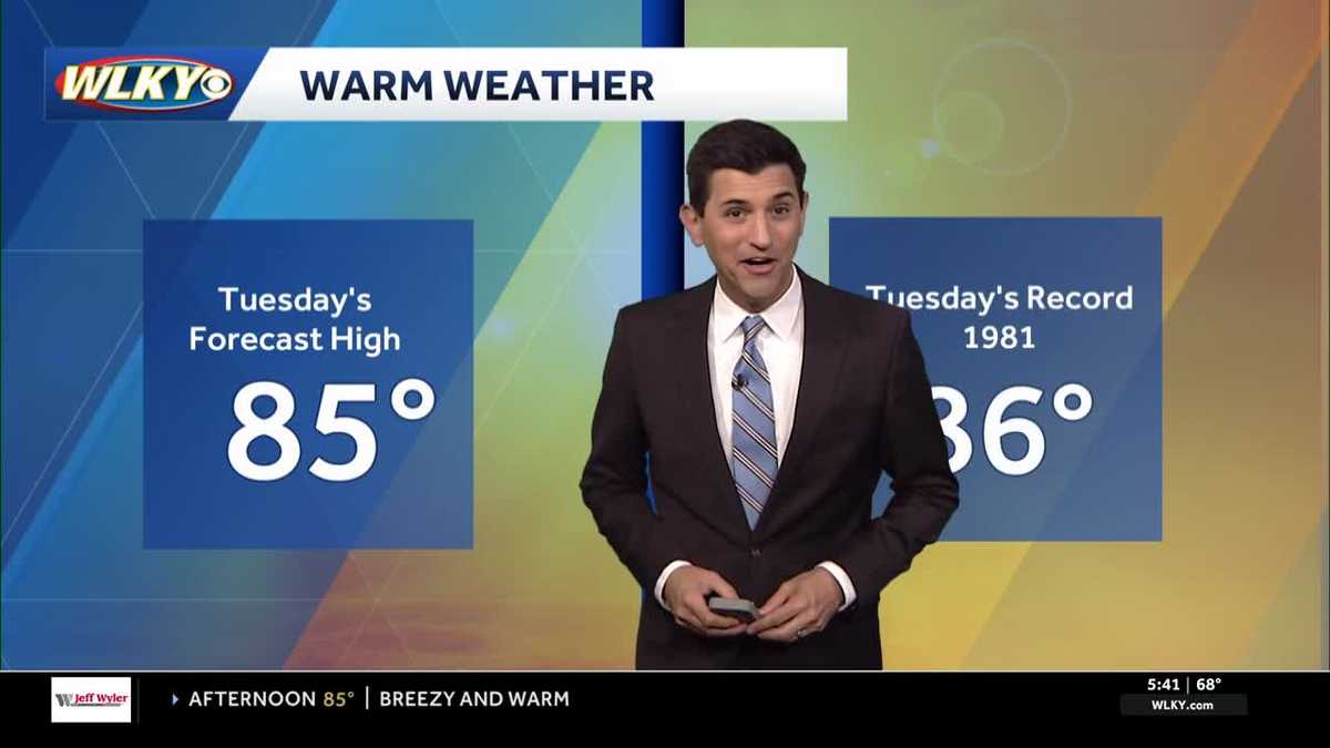 Near record warmth Tuesday