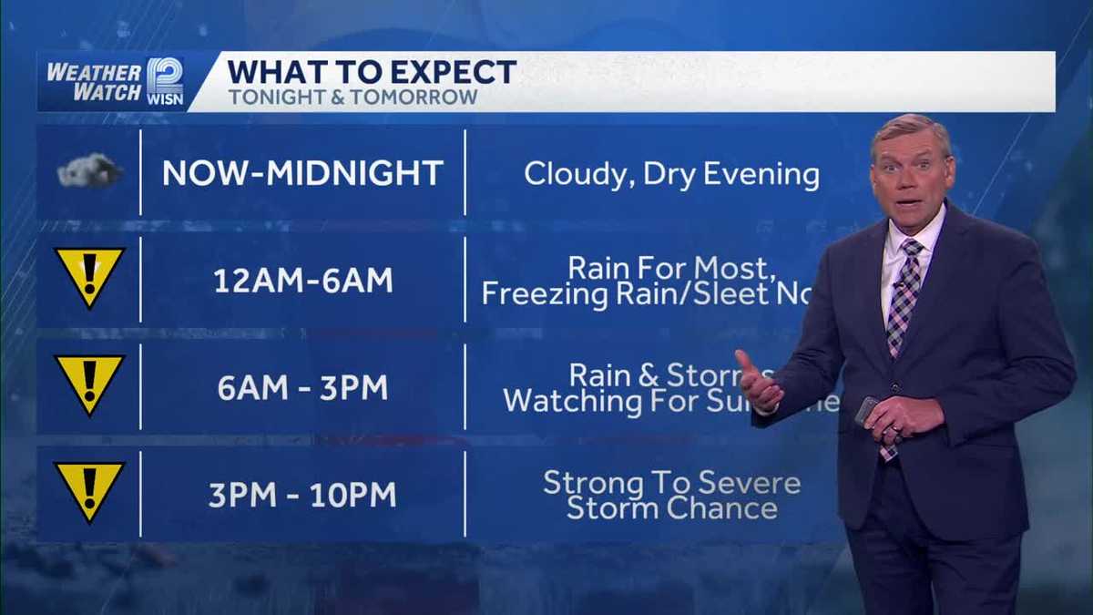 Ice threat to severe storm threat in SE Wisconsin