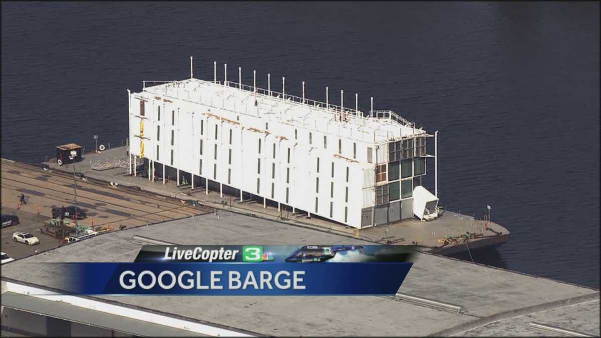 Google barge docks in Port of Stockton