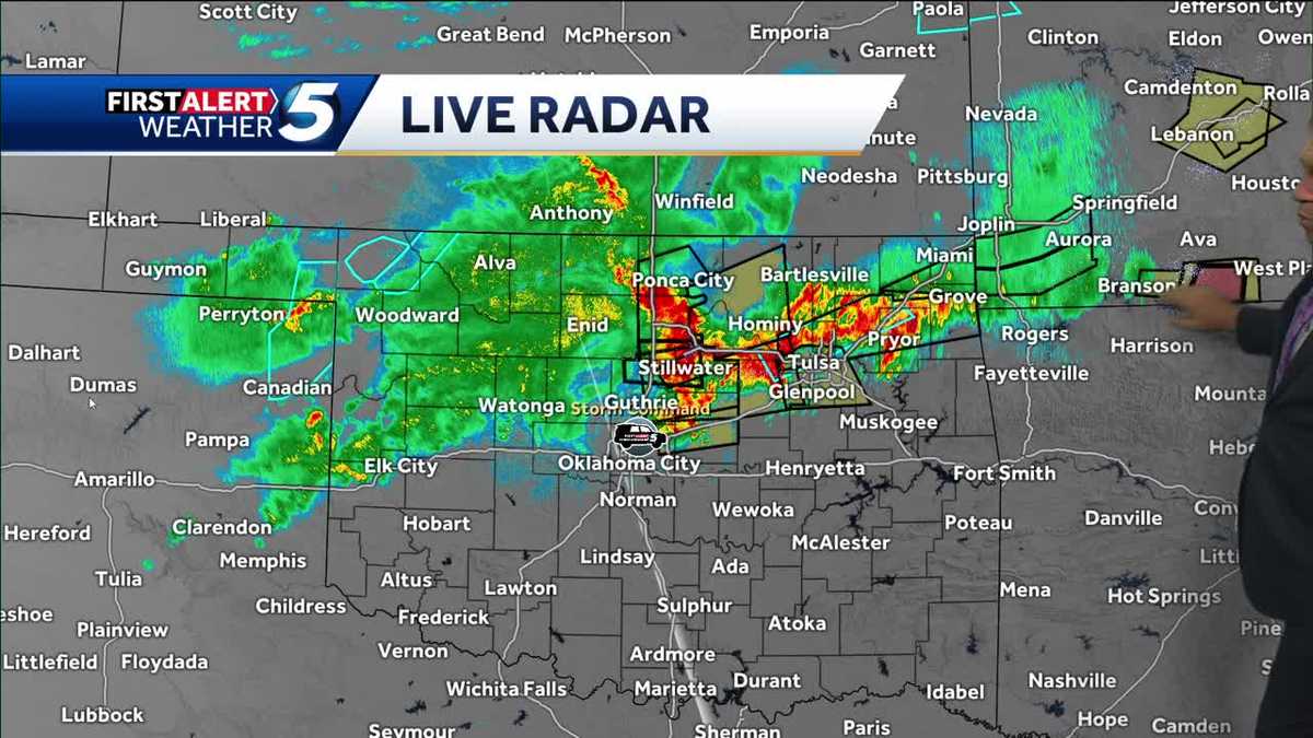 Severe thunderstorms bring high winds across Oklahoma on Sunday