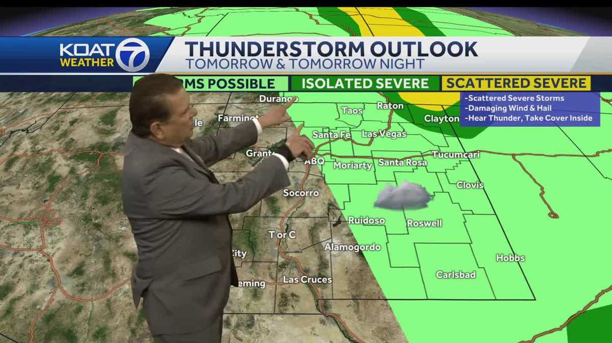 Warmer with storm threat for eastern New Mexico