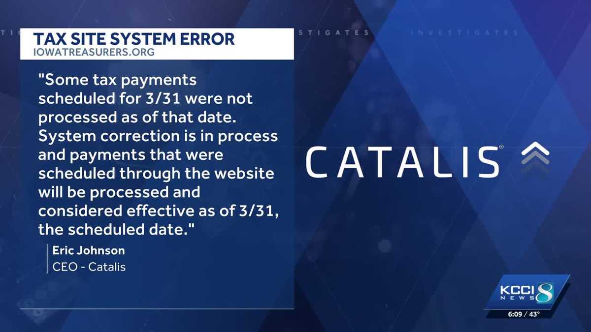 Iowa property tax payments hit by website error - KCCI