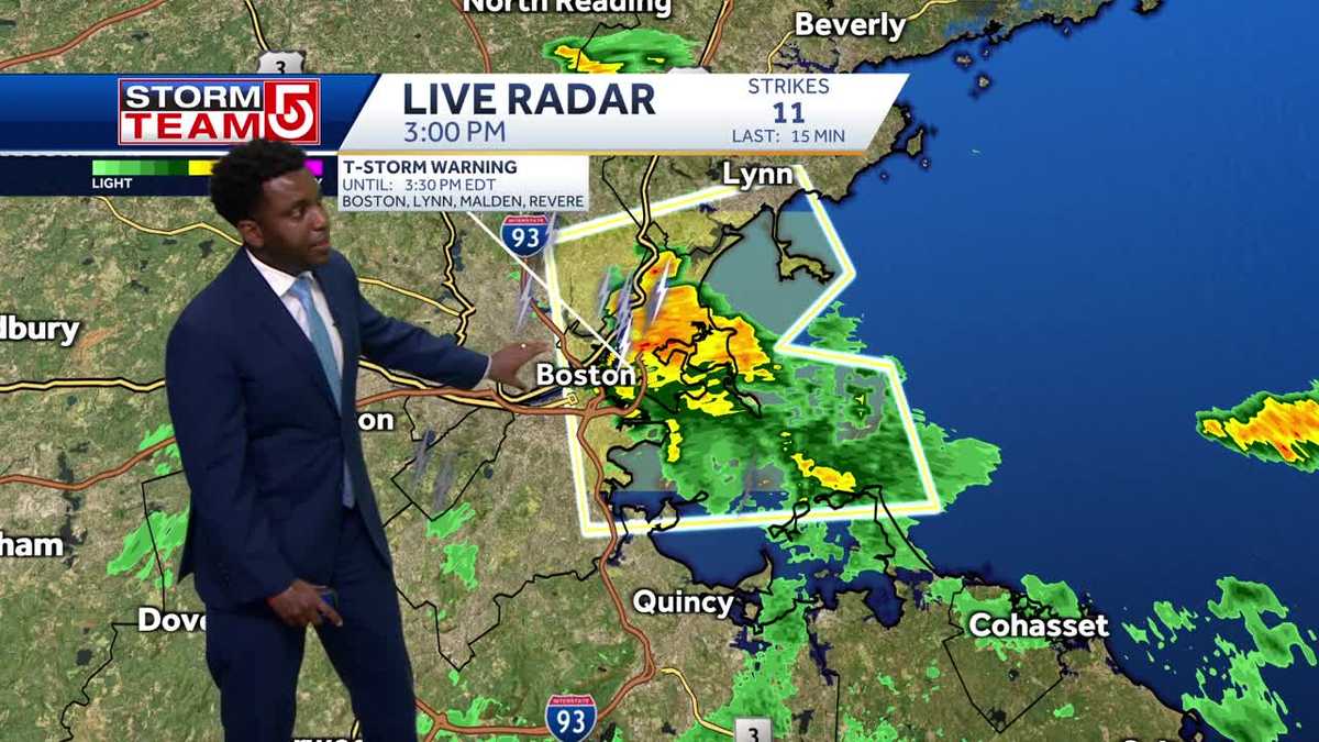 Severe thunderstorm warning up for Boston, parts of eastern Mass.