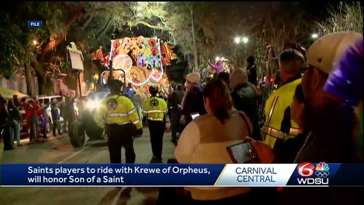 Where to find the Saints during Mardi Gras: Players to ride in Krewe of  Tucks, Orpheus, Mardi Gras