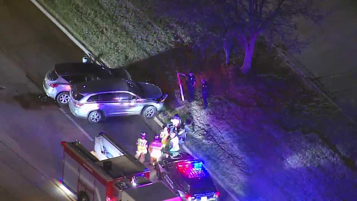 Crash blocks part of road in front of church in Moore - KOCO