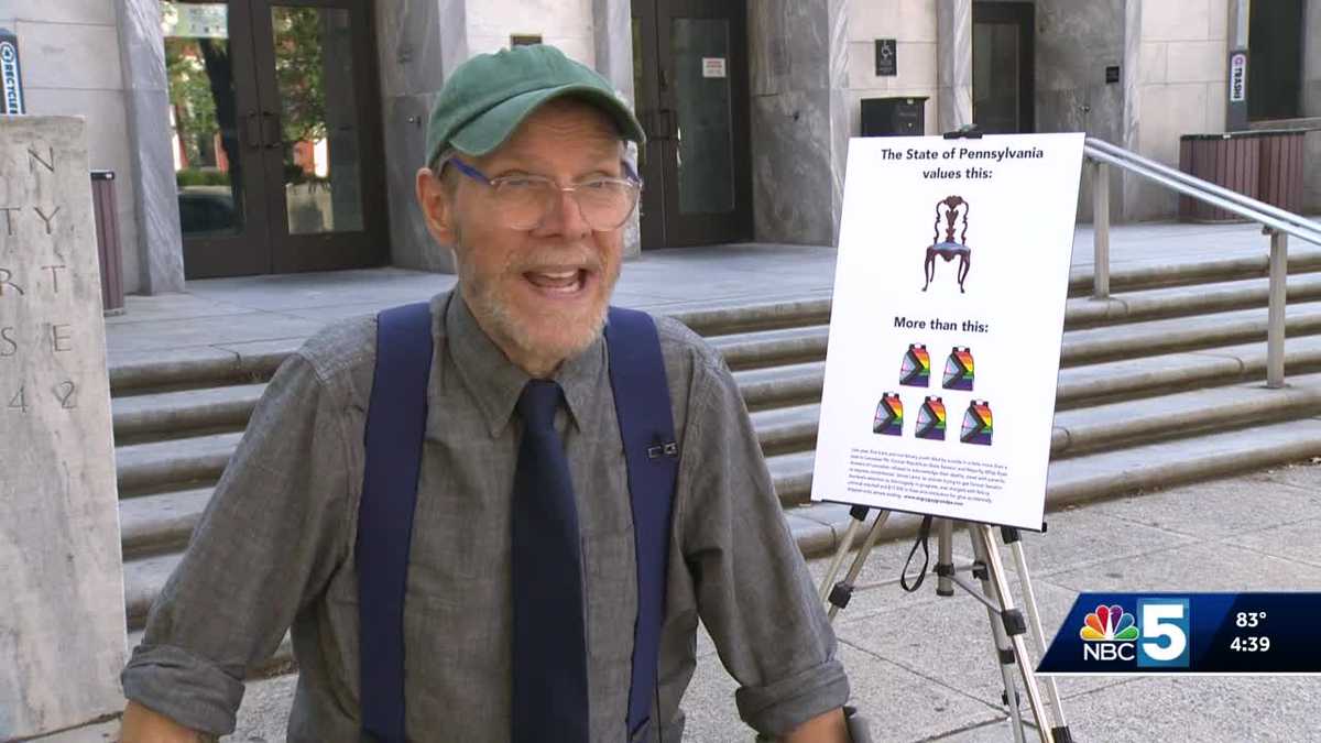Vermont man fined after gluing hand to railing during protest at Pennsylvania Capitol