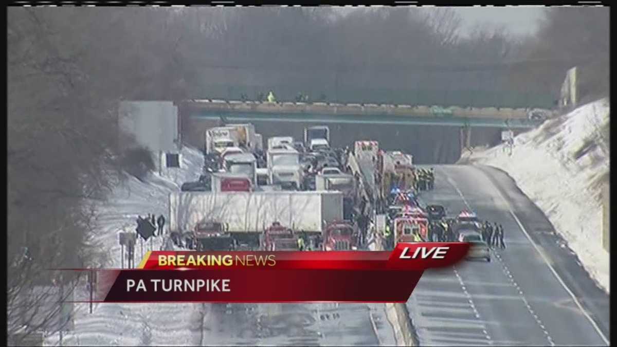 As many as 100 vehicles involved in Pa. turnpike crash