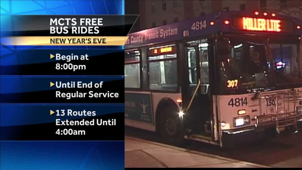 Milwaukee buses offer free rides tonight