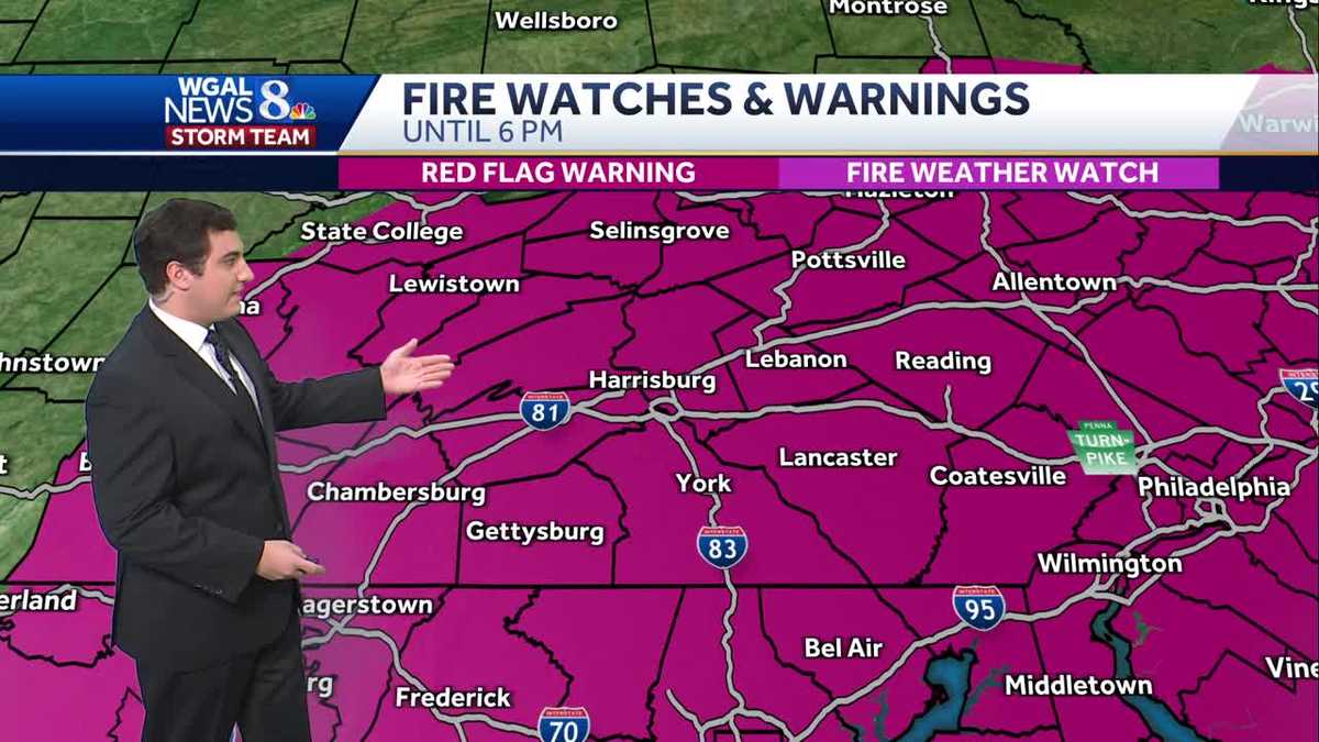 Red Flag Warning until 6 PM, rain returns Sunday