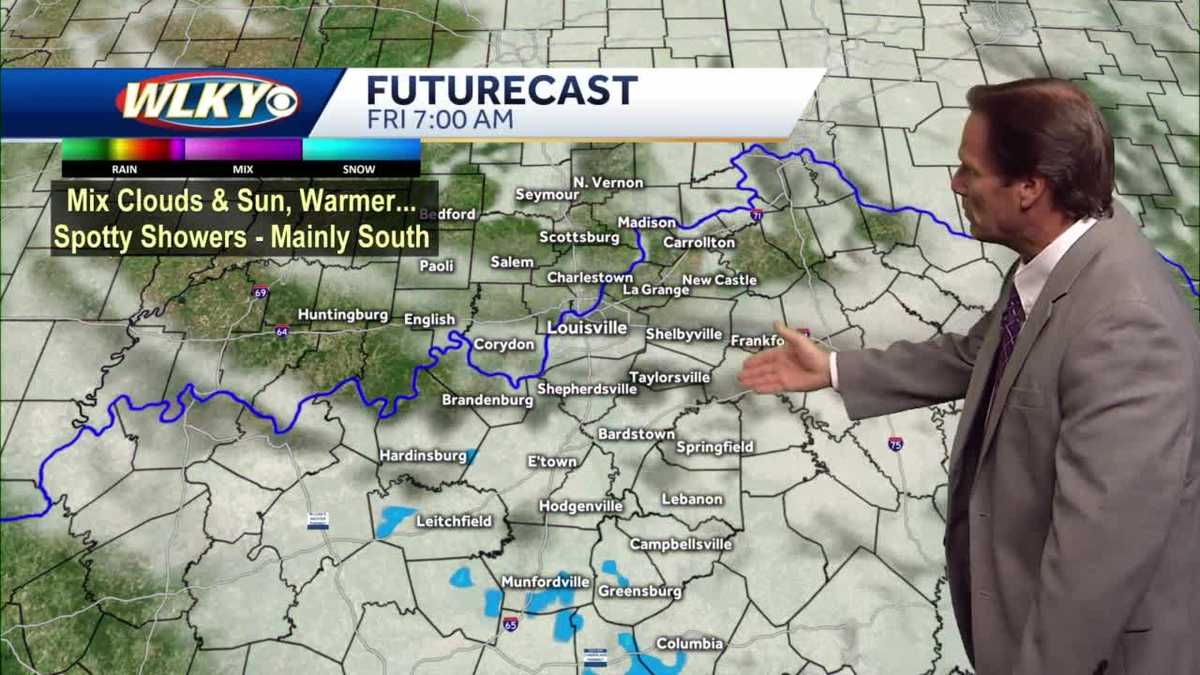 Warmer for Friday with a few spotty showers