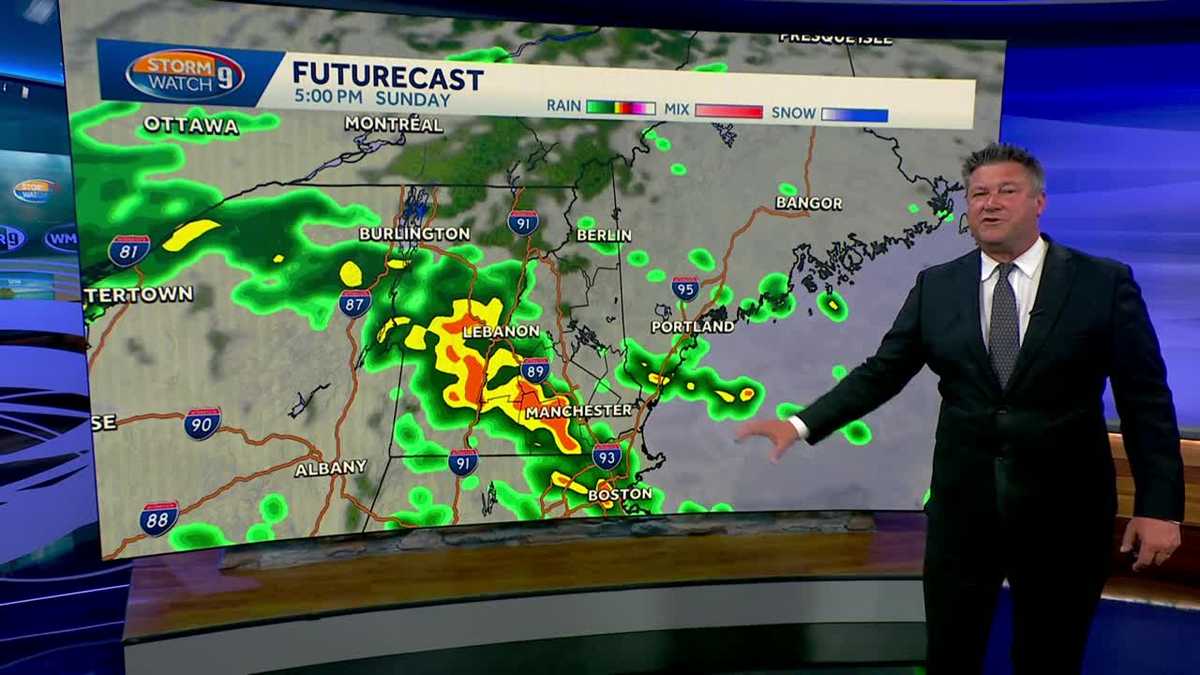 NH nor'easter timeline: Check hour-by-hour rain maps - WMUR