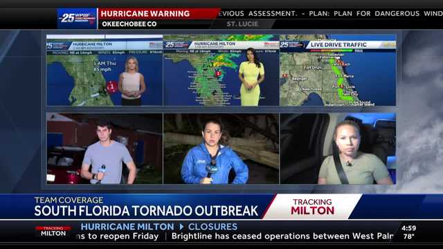 Hurricane warnings continue as Milton moves off Florida's east coast 