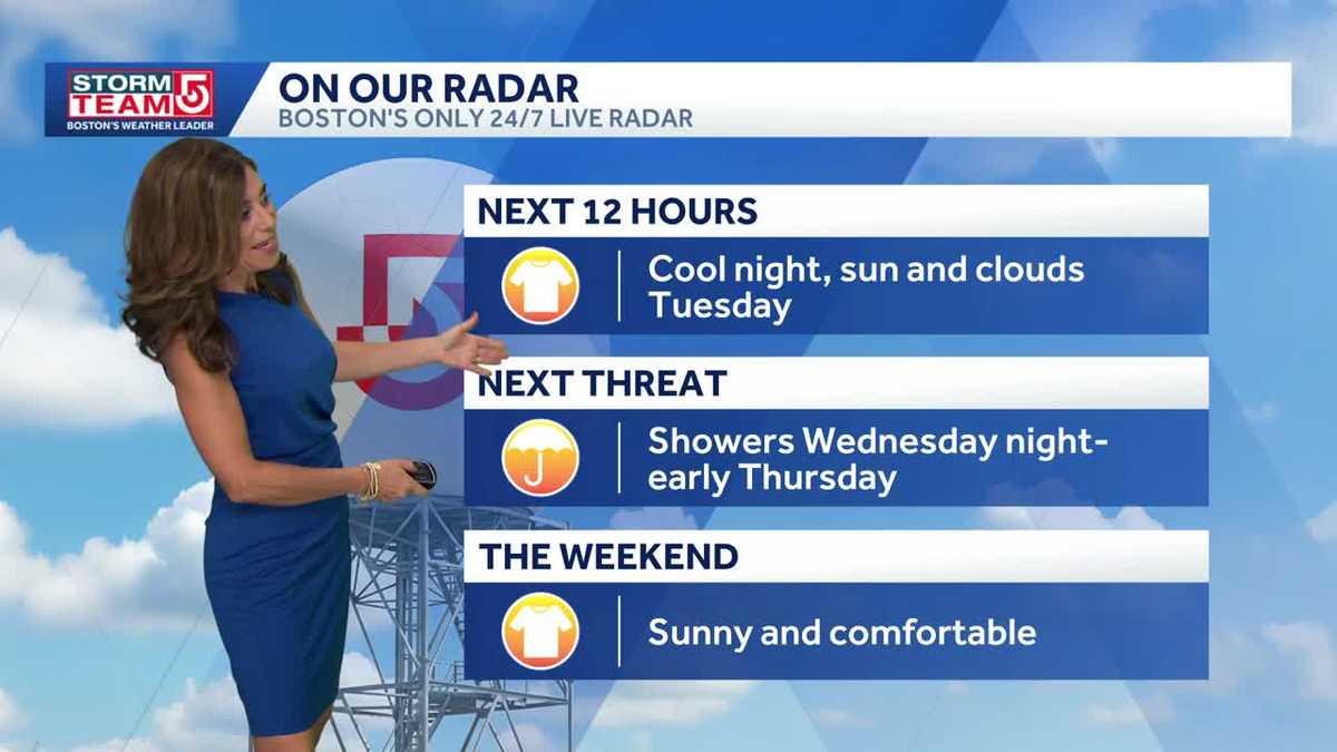  Cool overnight, sun and clouds Tuesday