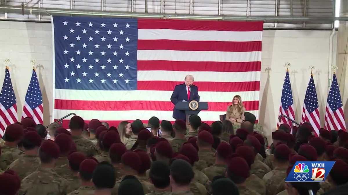 President Trump visits troops at Fort Bragg | Here's what he spoke about