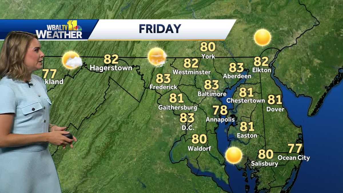 Sunny skies, temps in 80s return on Aug. 22