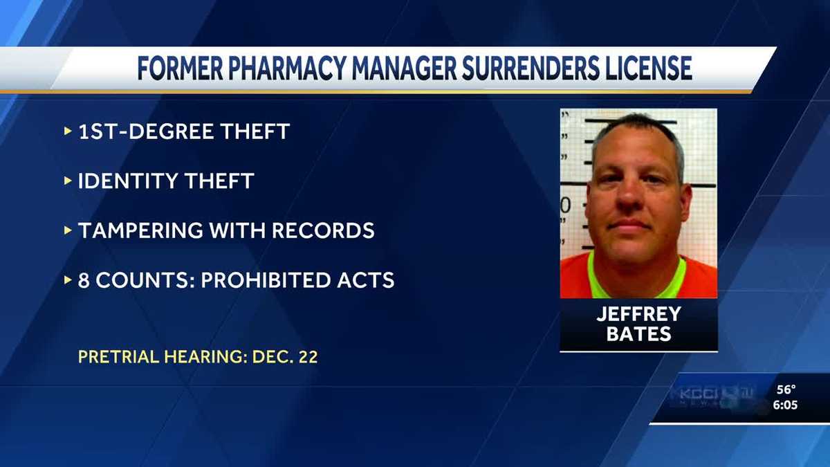 Indianola pharmacist accused of stealing $71,000 worth of prescription drugs surrenders license