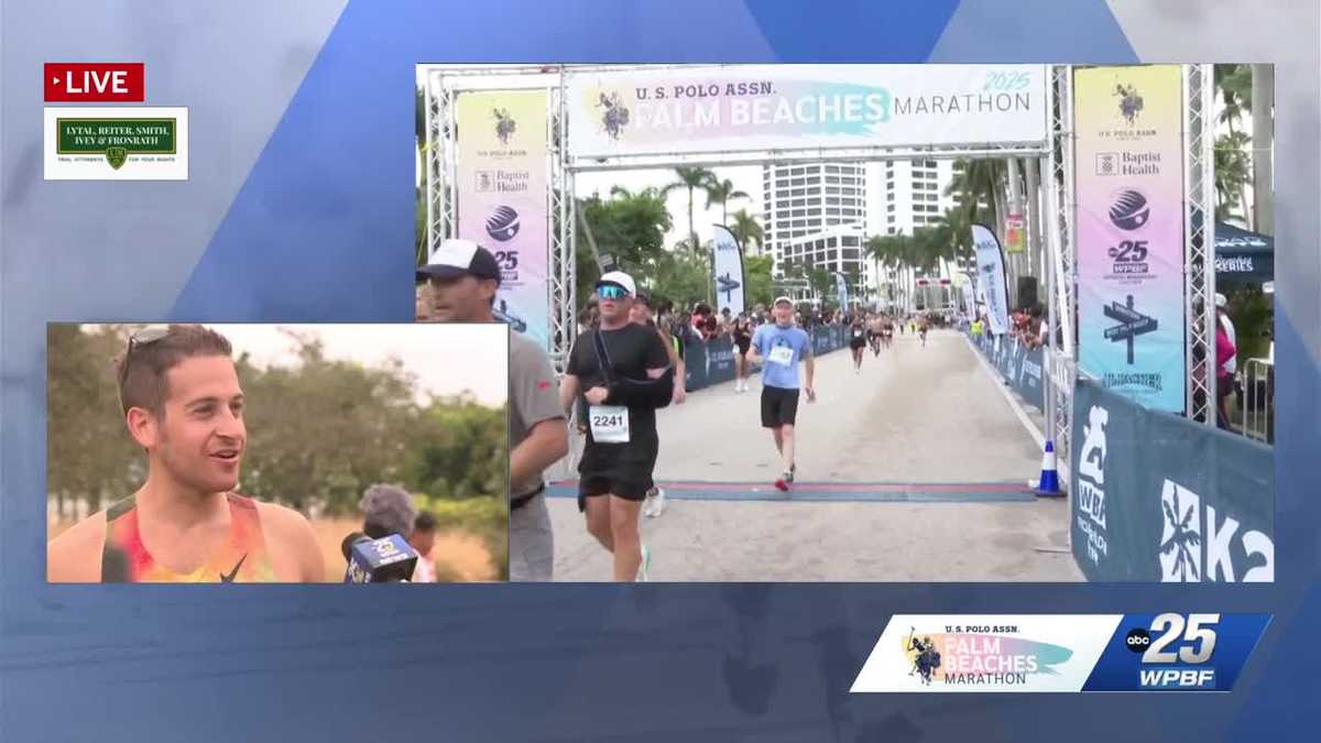 Marathon runner from Palm Beach County shares importance of family and friends showing support