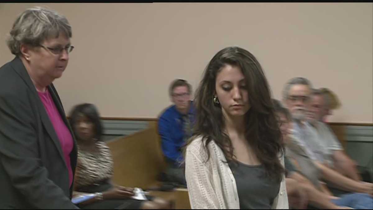 Raw Video: Abby Hernandez walks into court